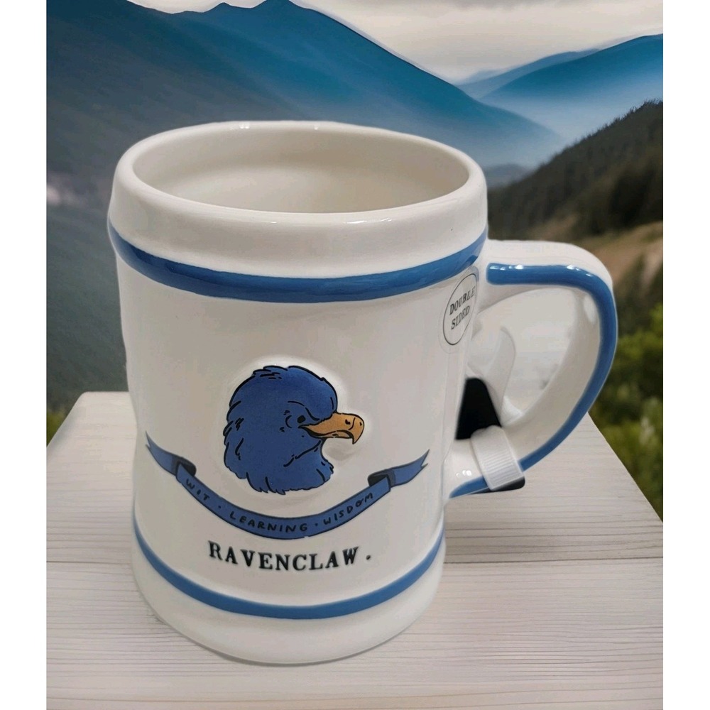 NEW! Rae Dunn x Harry Potter Hogwarts "Ravenclaw" House Blue Ceramic Coffee Mug